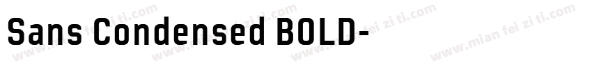 Sans Condensed BOLD字体转换